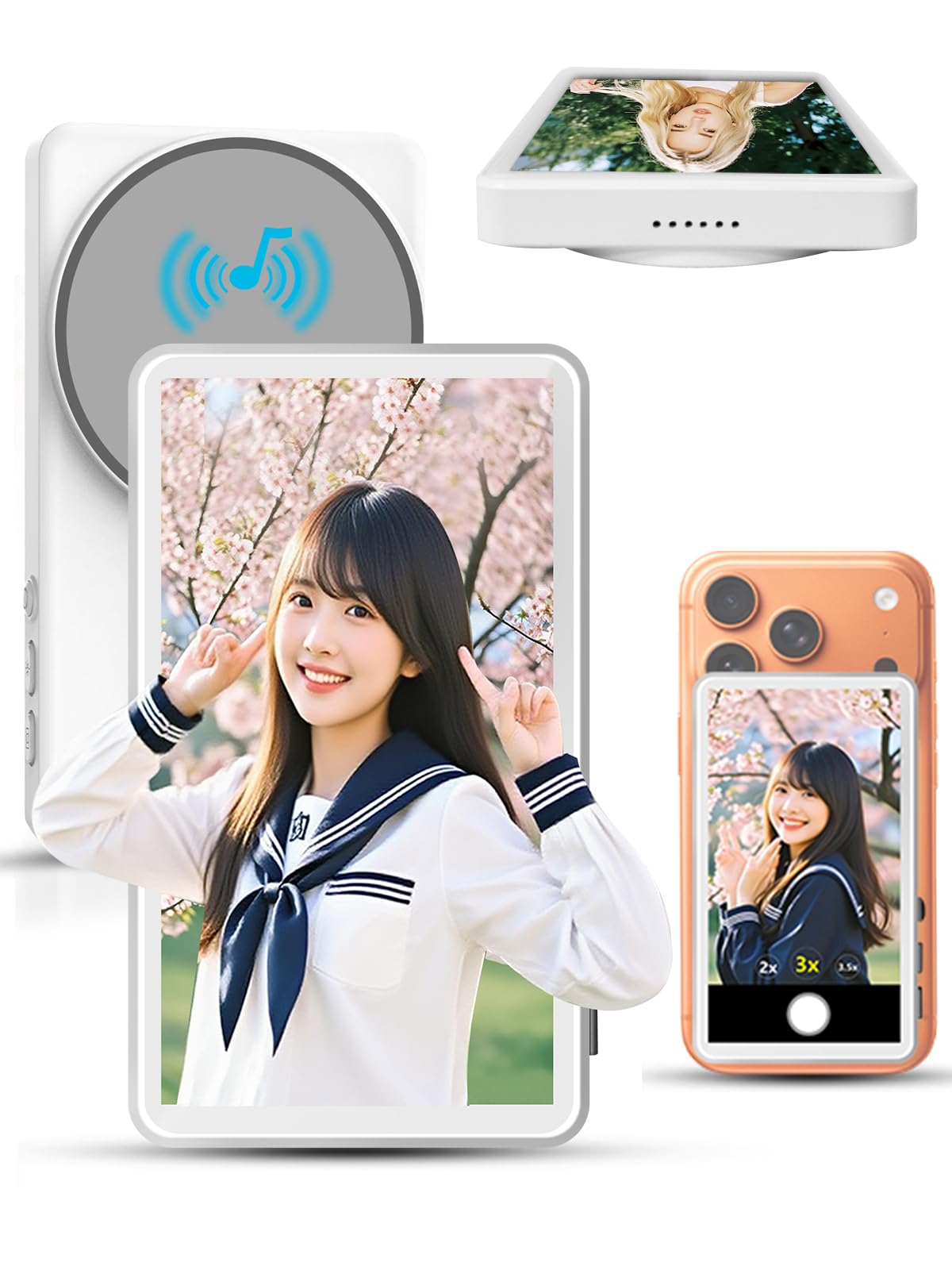 Amazon.co.jp: 自撮り モニター iphone|4インチ超薄型 スマホ用 自撮り